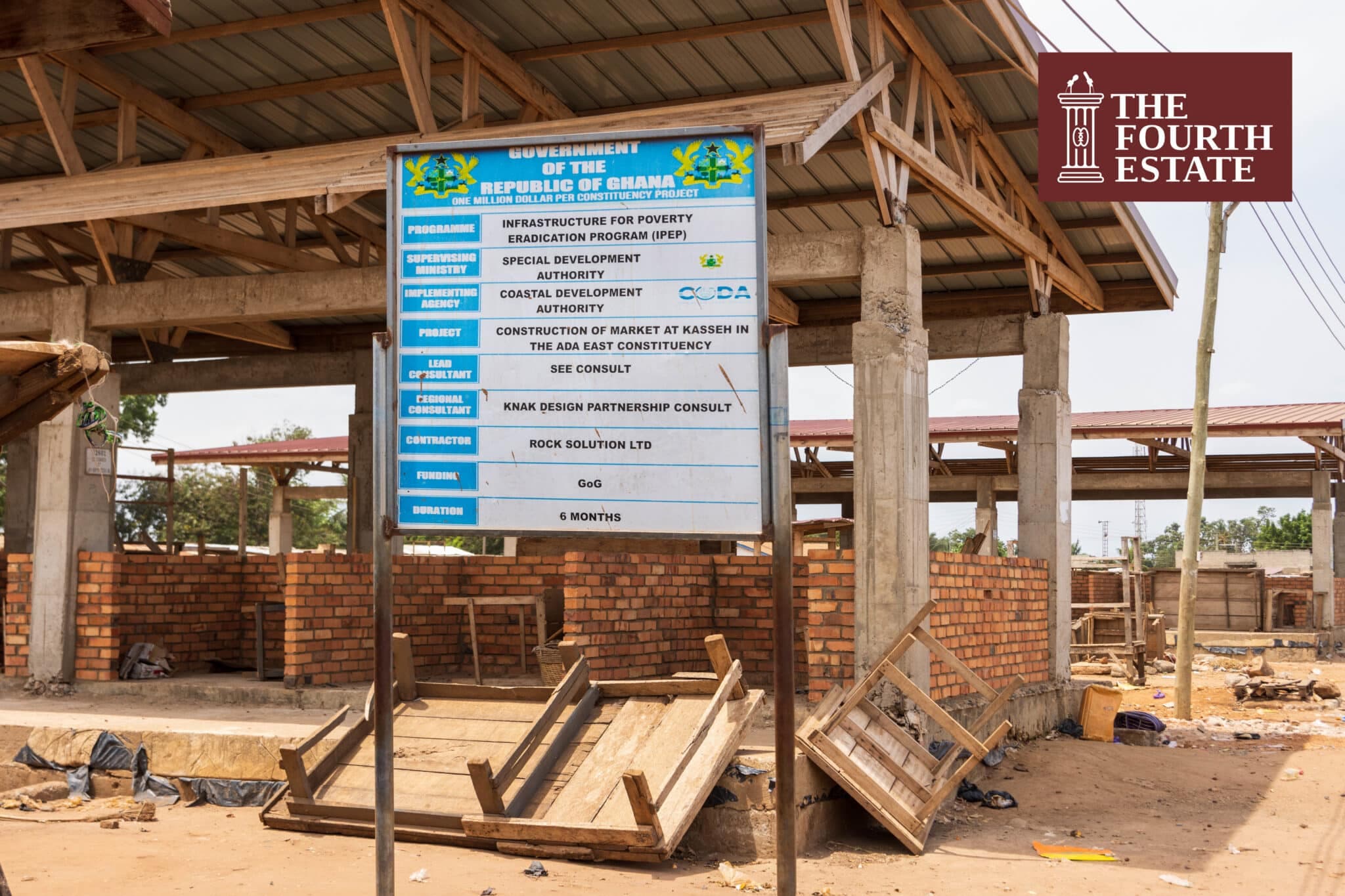Market stalls abandoned in Ada for 3 years despite 6-month completion timeline